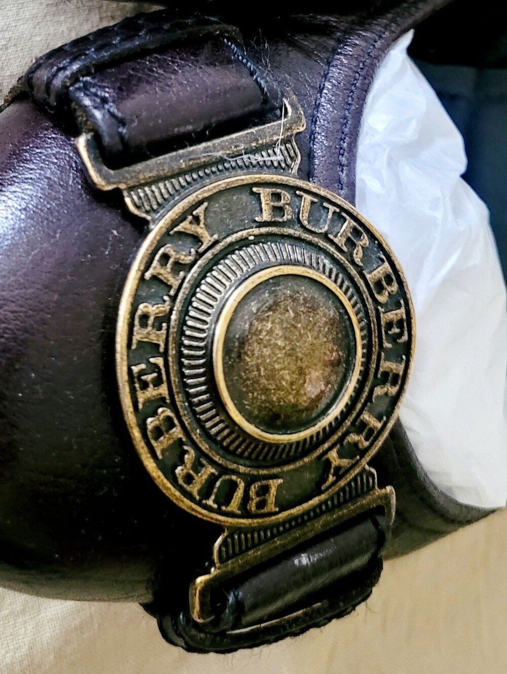 Burberry Lamb Leather Ballet Flats with Gold Logo Medallion Brown US 9 - Picture 2 of 16